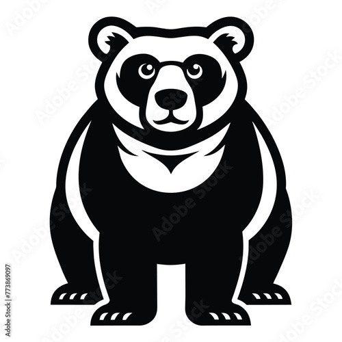 Bear Mascot Vector Icon, Bear icon vector, filled flat sign, solid pictogram isolated on flat background