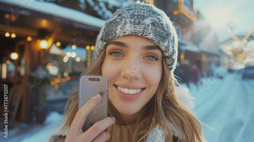 Woman in Yellow Hat and Scarf