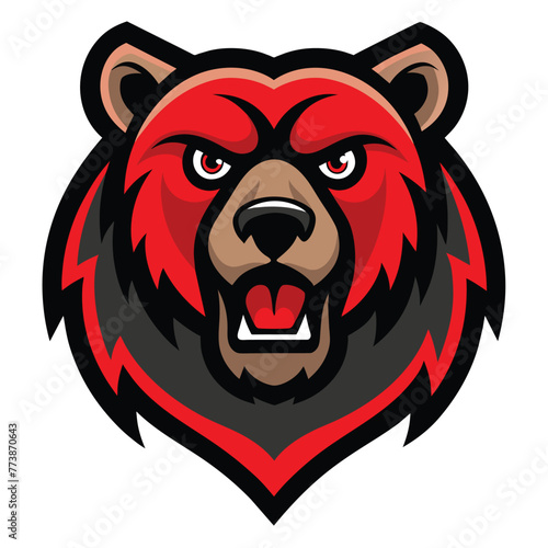 Bear Mascot Vector Icon  Bear icon vector  filled flat sign  solid pictogram isolated on flat background