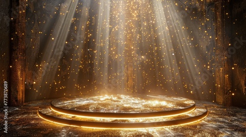 Illuminated Steps Leading Upwards