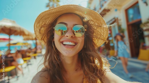 Woman in Yellow Hat and Scarf