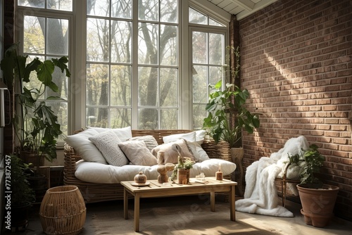 Brick Walls Bathed in Sunlight: Airy Rustic Sunroom Inspirations © Michael