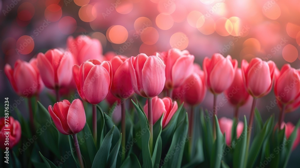 Soft Pink Tulips with Golden Bokeh for Mother's Day Soft Pink Tulips with Golden Bokeh for Mother's Day