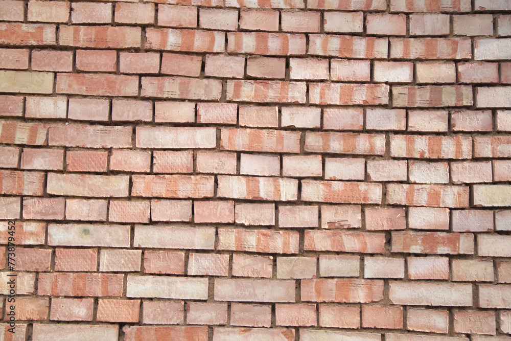 Texture of an old brick wall. Vintage background.