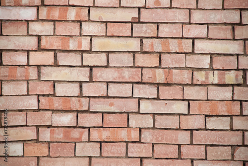 Texture of an old brick wall. Vintage background.