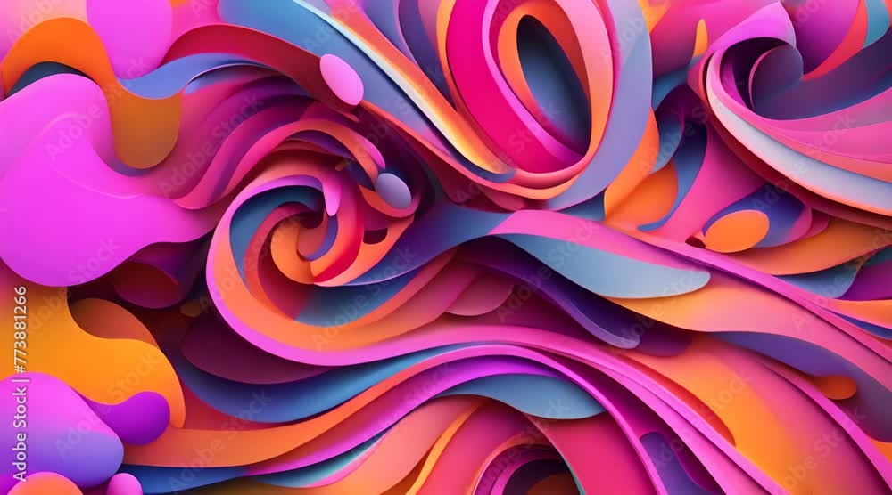Abstract 3d render animation of a colorful background motion design seamless looped video Abstract 3d render animation of a colorful background motion design seamless looped video