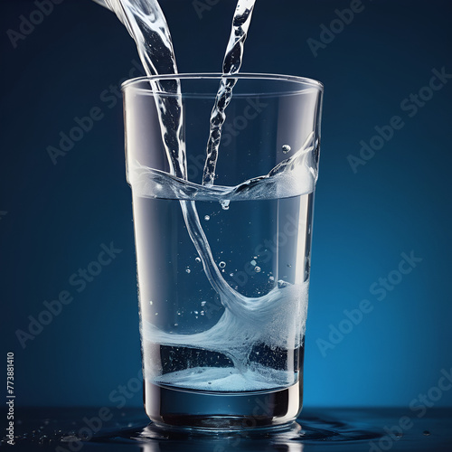 water pouring into glass photo