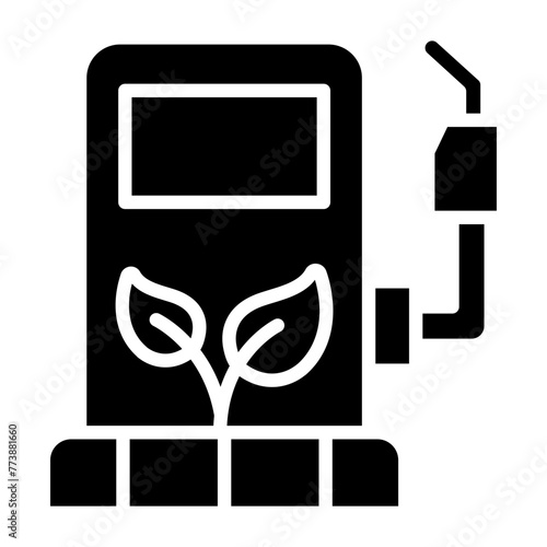 Biofuel glyph icon