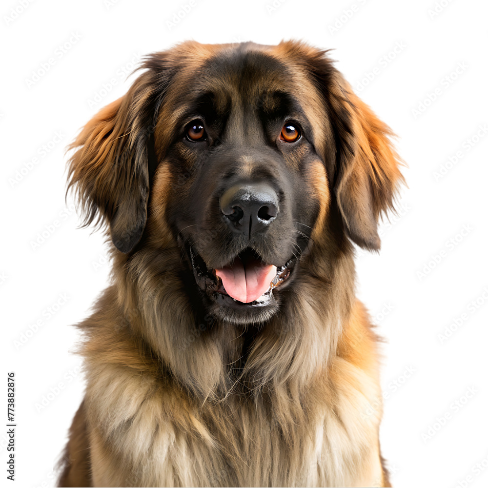 a dog with a white and brown face and a brown and white coat transparent background