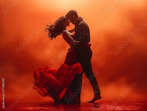 Wallpaper Mural people dancing bachata dance on the dance floor Torontodigital.ca