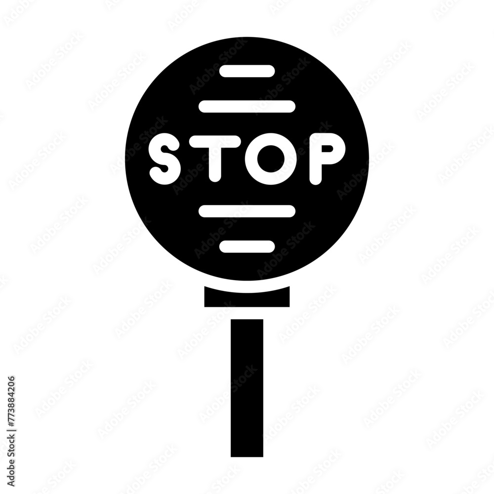 Stop Sign glyph icon Stop Sign glyph icon