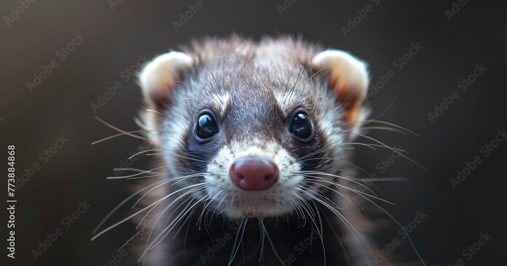Ferret, curious peek, close-up, playful angle, dynamic, natural light, crisp detail. Ferret, curious peek, close-up, playful angle, dynamic, natural light, crisp detail.