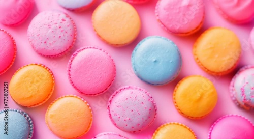 Artistically Arranged Pastel Macarons CreatingVibrant Abstract Pattern