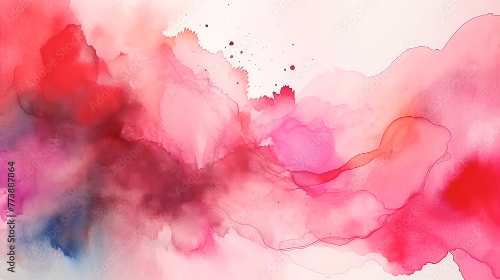 Pink water color abstract background with splashes Pink water color abstract background with splashes