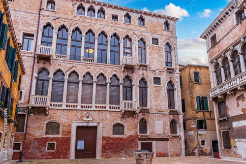 Campo San Beneto and its Renaissance facades, Venice, Veneto, Italy