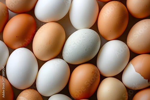 Fresh eggs for cooking, nutritious food,top view,background