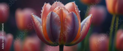 Holographic Flower with Glistening Petals in a Digital Art Masterpiece