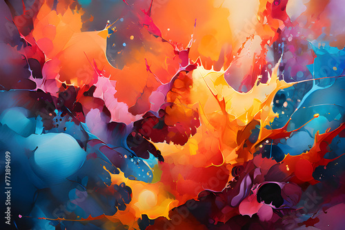 Abstract colorful painting background