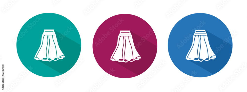 Icon for skirt vector illustration in flat. Icon for skirt vector illustration in flat.