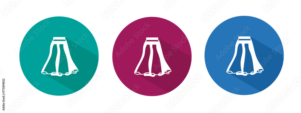 Icon for skirt vector illustration in flat. Icon for skirt vector illustration in flat.