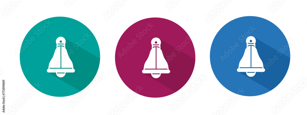 Icon for bell vector illustration in flat. Icon for bell vector illustration in flat.