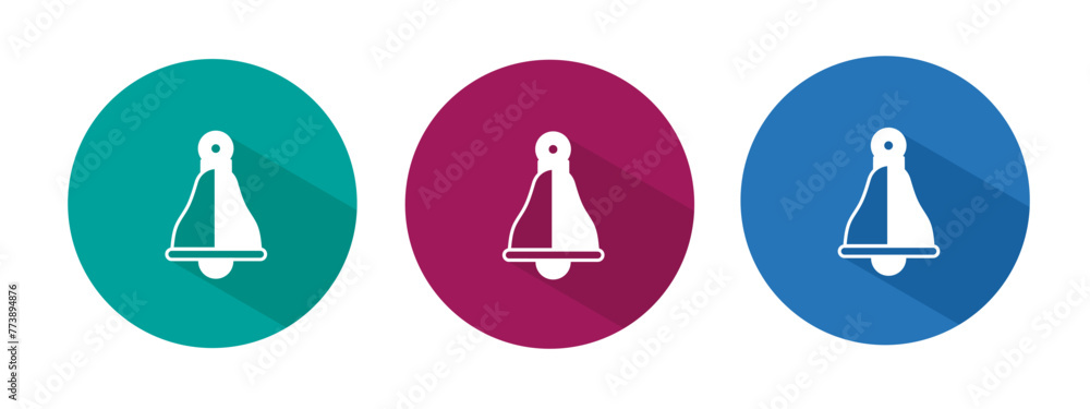 Icon for bell vector illustration in flat. Icon for bell vector illustration in flat.