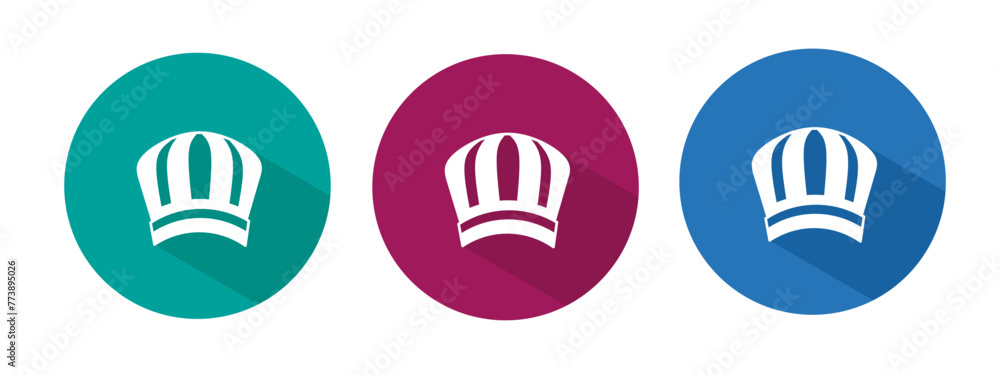 Icon for chef hat vector illustration in flat. Icon for chef hat vector illustration in flat.