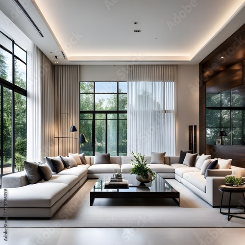 beautiful modern living room design by a architect in a house