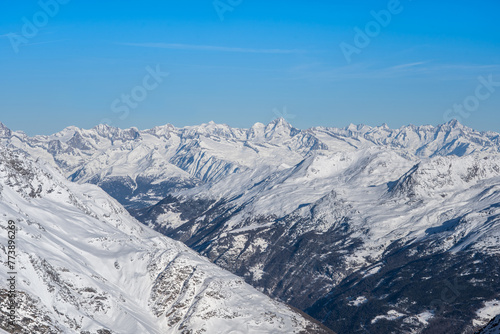 Mountain massif near Saas-Fee in Switzerland © robertdering