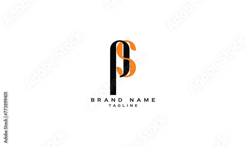 PS, SP, Abstract initial monogram letter alphabet logo design