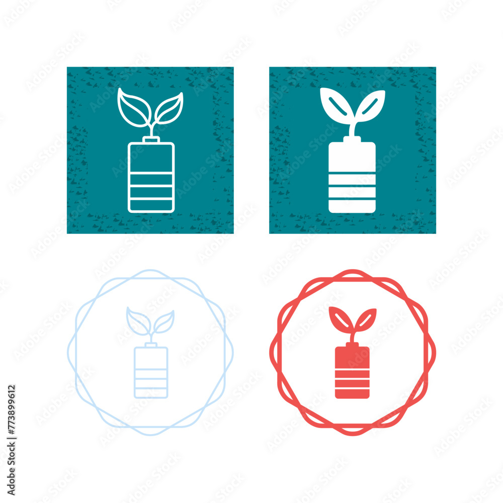Eco friendly Battery Vector Icon Eco friendly Battery Vector Icon