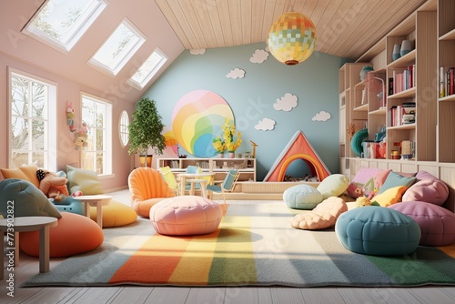 Creative Kidzone: Designing an Imaginative, Playful Playroom for Educational Fun photo