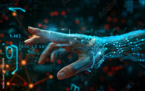 Cybernetic Hand Interface with Digital Data Stream