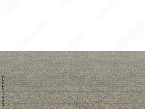 Empty pedestrian road sidewalks in PNG isolated on transparent background.