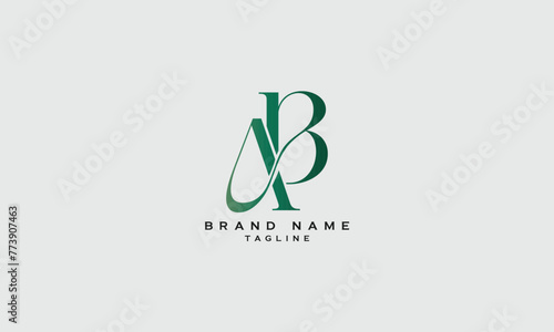 AB, BA, Abstract initial monogram letter alphabet logo design