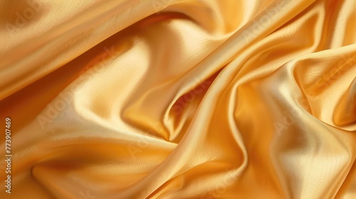 Smooth elegant golden silk can use as wedding background.