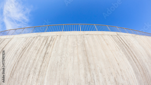 High Wall Steel Fence Railing Blue Sky