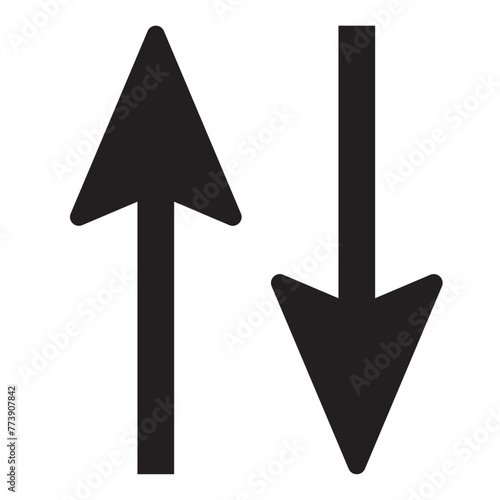 Up and down arrow vector isolated