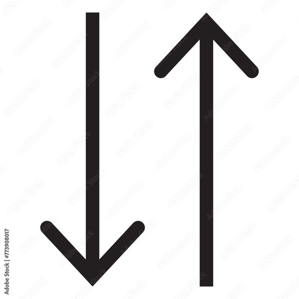Up and down arrow vector isolated Up and down arrow vector isolated