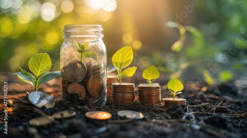 Savings-themed images can also feature scenes of financial planning, budgeting, or retirement preparation, highlighting the importance of disciplined saving habits and wise financial management