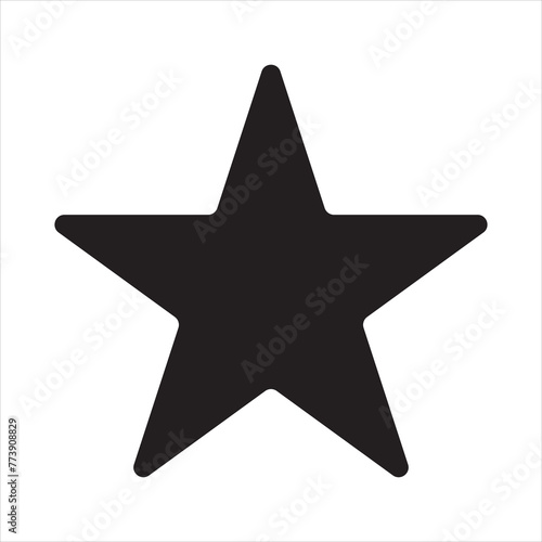 Black star - Vector icon star Icon Vector / star icon / star- Vector icon on white background. photo