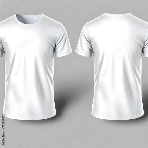 white t-shirt mockup on a plain background