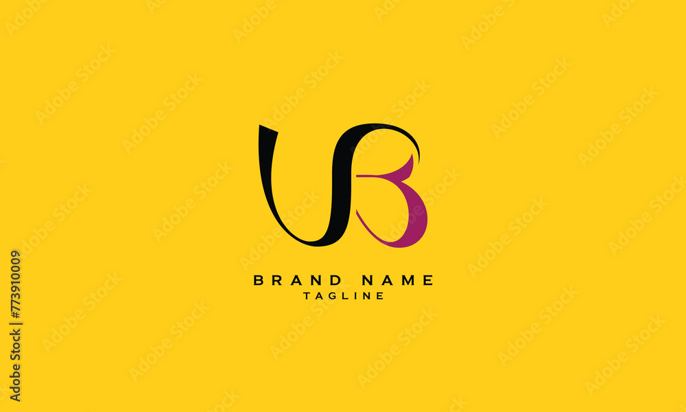 UB, BU, U3, 3U, Abstract initial monogram letter alphabet logo design UB, BU, U3, 3U, Abstract initial monogram letter alphabet logo design