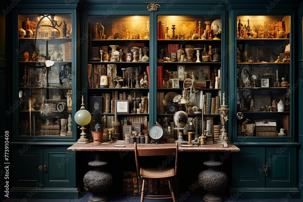 Curated Collections: Eclectic Collector's Office Display Cabinet Inspirations