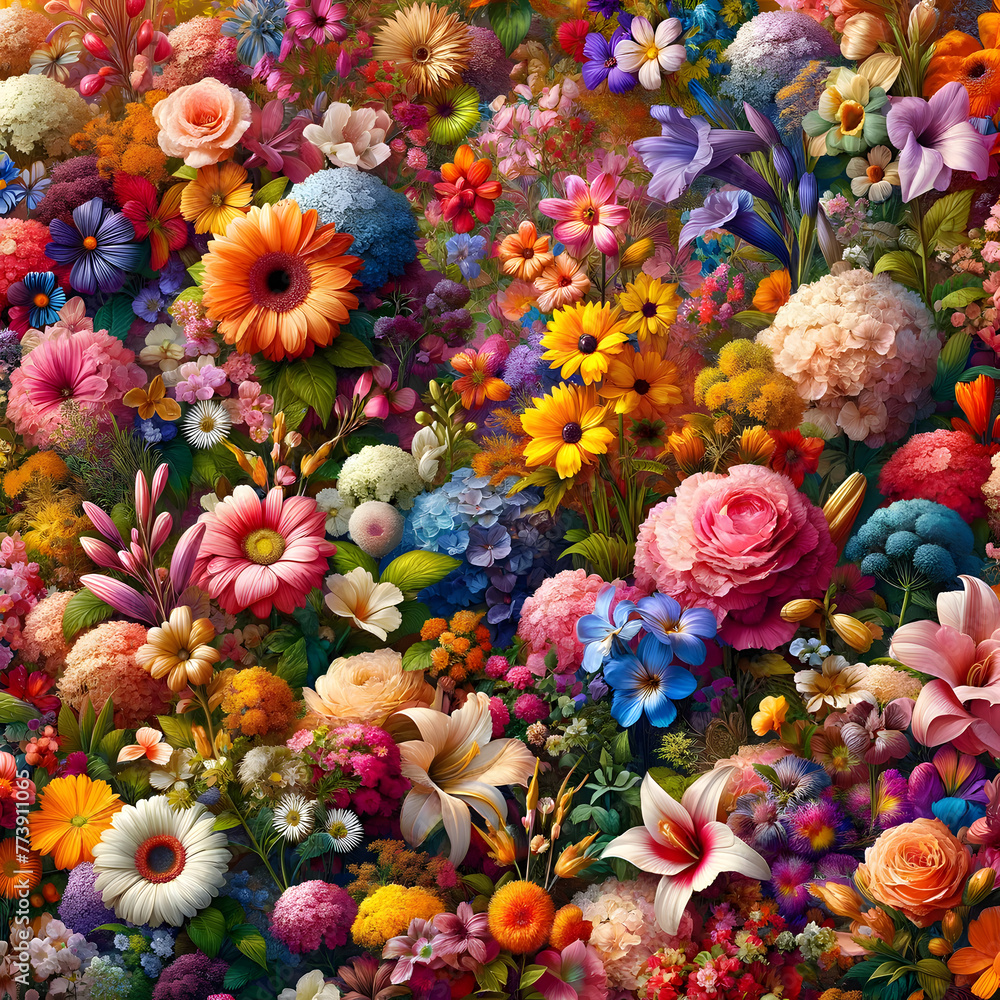 Abundance of Mixed Flowers Abundance of Mixed Flowers