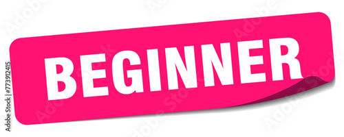 beginner sticker. beginner label