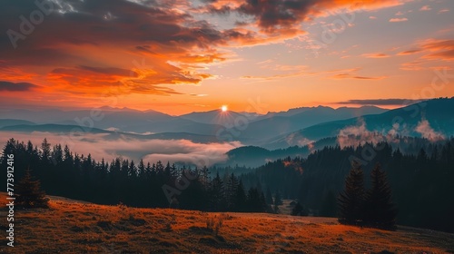 sunset in the mountains © sania