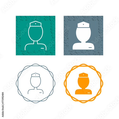 Flight Attendant Vector Icon