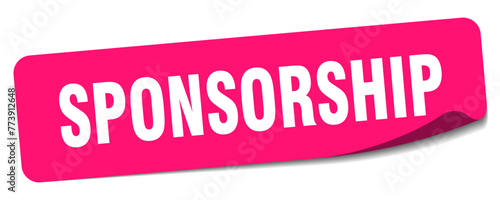 sponsorship sticker. sponsorship label photo