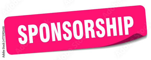 sponsorship sticker. sponsorship label